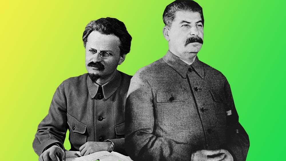 البلاشفة - ستالين و تروتسكي